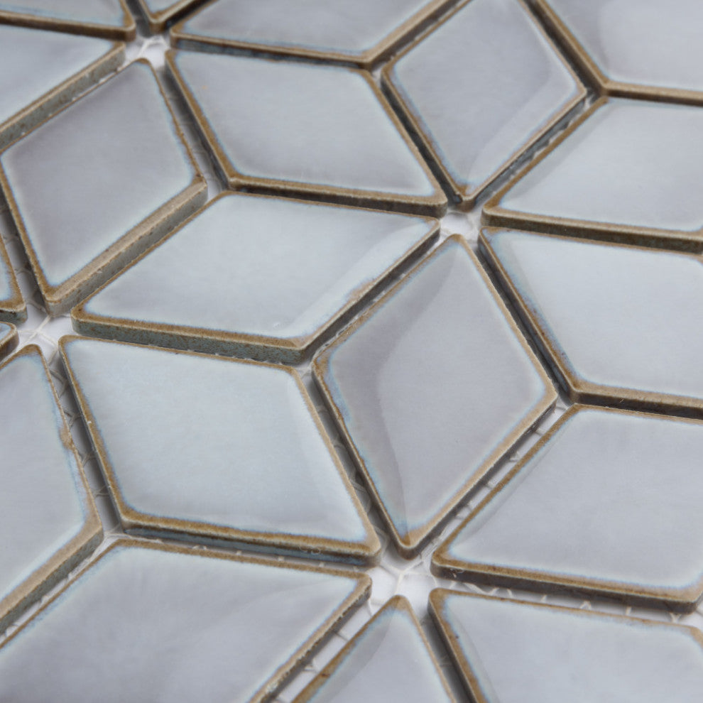Hudson Rhombus Grey Eye Porcelain Floor and Wall Tile
