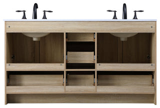 Home Living 60" Double Bathroom Vanity, Mango Wood
