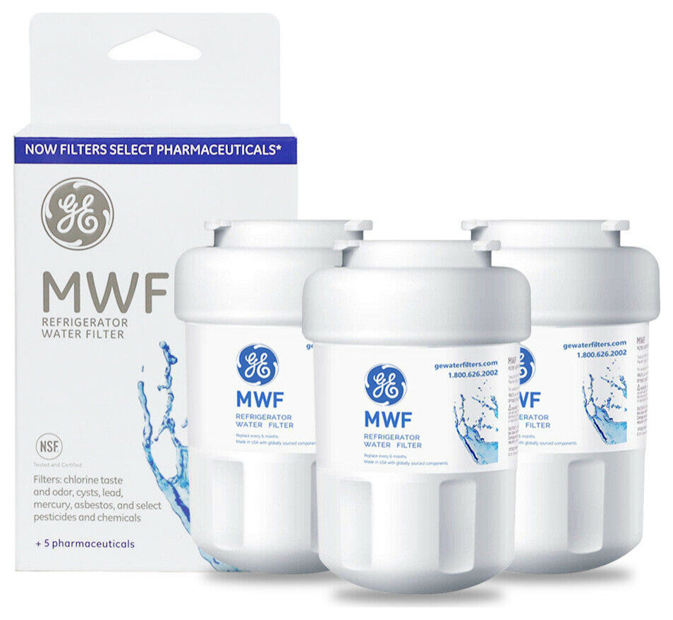 3 Pack GE MWF GWF Replacement Refrigerator Water Filter 46-9991 46-9905