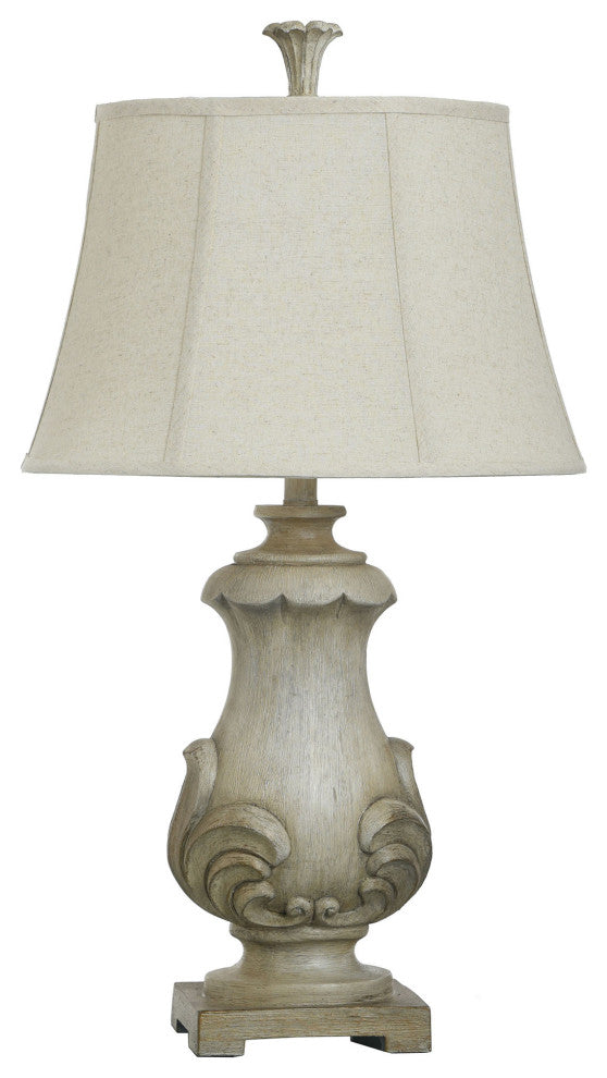 Chrysta Cream | Traditional Resin Base Table Lamp