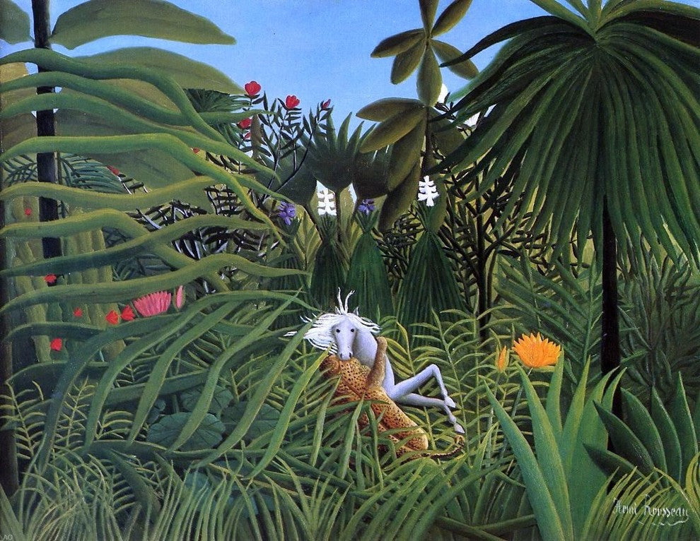 Henri Rousseau Horse Attacked by a Jaguar Wall Decal