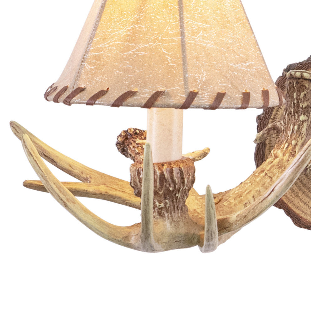 Lodge 2-Light Antler Wall Light Noachian Stone