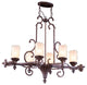 Elegant Lighting Troy Pendant Lamp, 42"x22"x35.5", Gold Umber