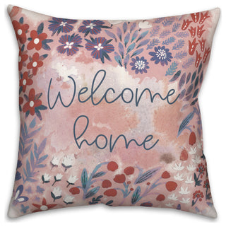Welcome Home Floral 18x18 Spun Poly Pillow