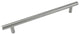 192mm - 9 1/2" Overall - Builders Steel Plated T-Bar Pull - Brushed Satin Nickel