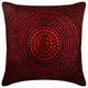 Sequins Embellished Deep Red Art Silk 20"x20" Pillow Cover, Dots of Cheer
