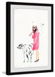 "Dog Walking" Framed Painting Print, 16"x24"