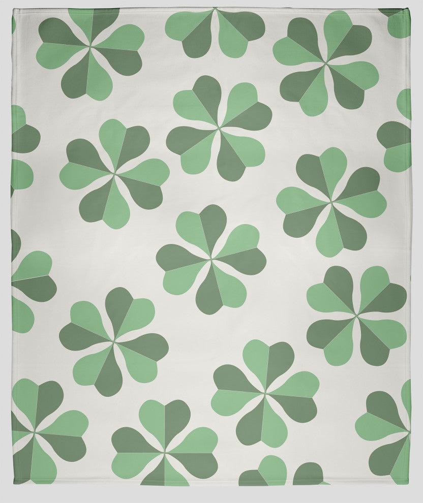 60 x 80 in Lucky Patch St. Patrick's Day Throw Blanket, Laurel Tree Green