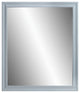 Benzara BM275527 Tyra 39" Wall Mirror, Rectangular Wood Frame, Gray