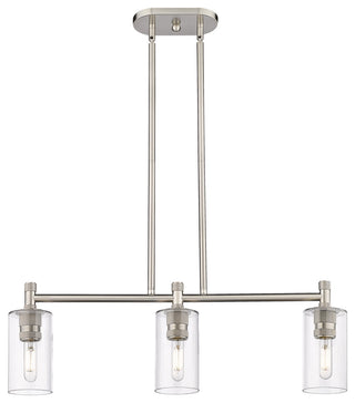 Crown Point 3 30.5" Island Lighting Satin Nickel