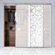 Scattered-Navajo White Panel Track Room Divider Vertical Blinds 94"Hx36-66"W
