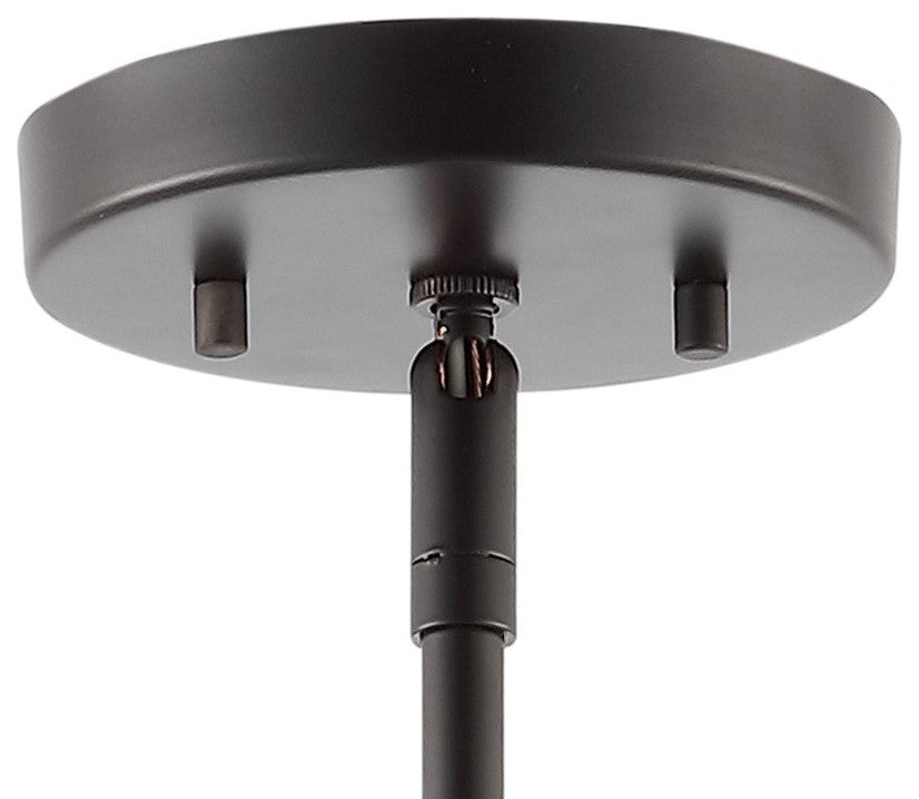 Amoros 27.25" 8-Light Modern Mid-Century Iron LED Chandelier, Oil Rubbed Bronze