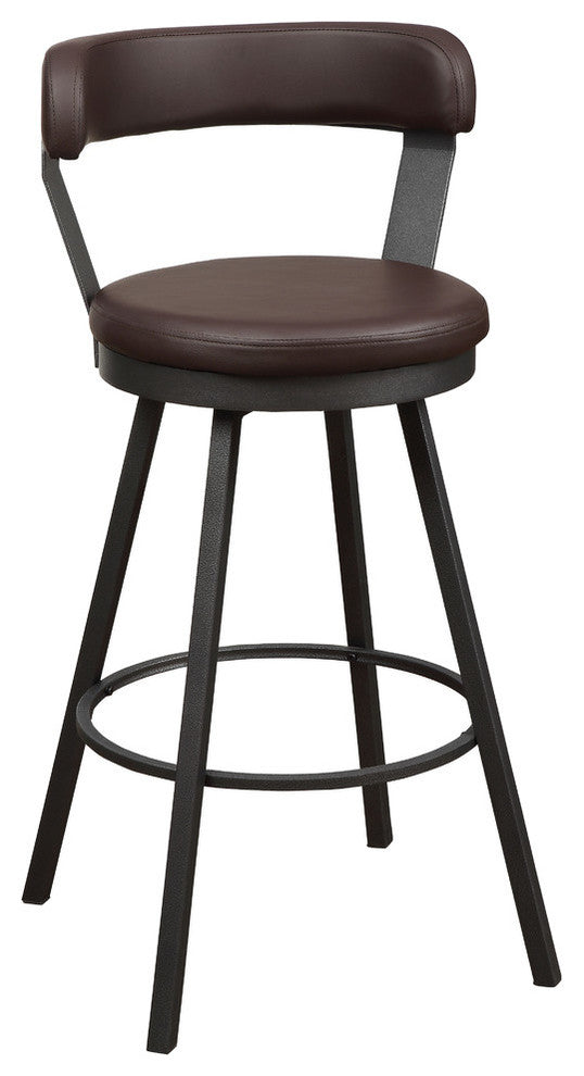 Sonya Pub Height Swivel Stools, Set of 2, Brown