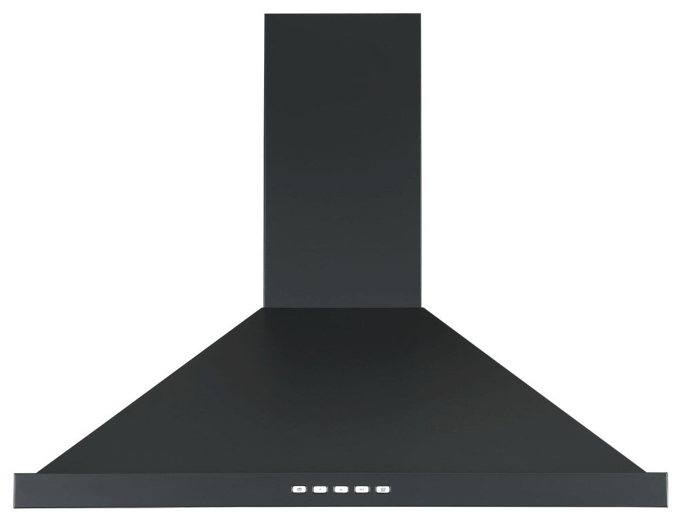 Ancona 30" Convertible Wall-Mounted Pyramid Range Hood, Black