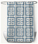 Greek Key Patterned Dusty Smoke 70" w x 73" h Shower Curtain