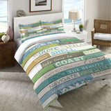Laural Home Ocean Rules Twin Duvet Cover