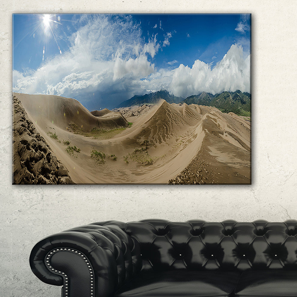 "Massive Sand Dunes Panorama" Landscape Print Wall Artwork, 32"x16"