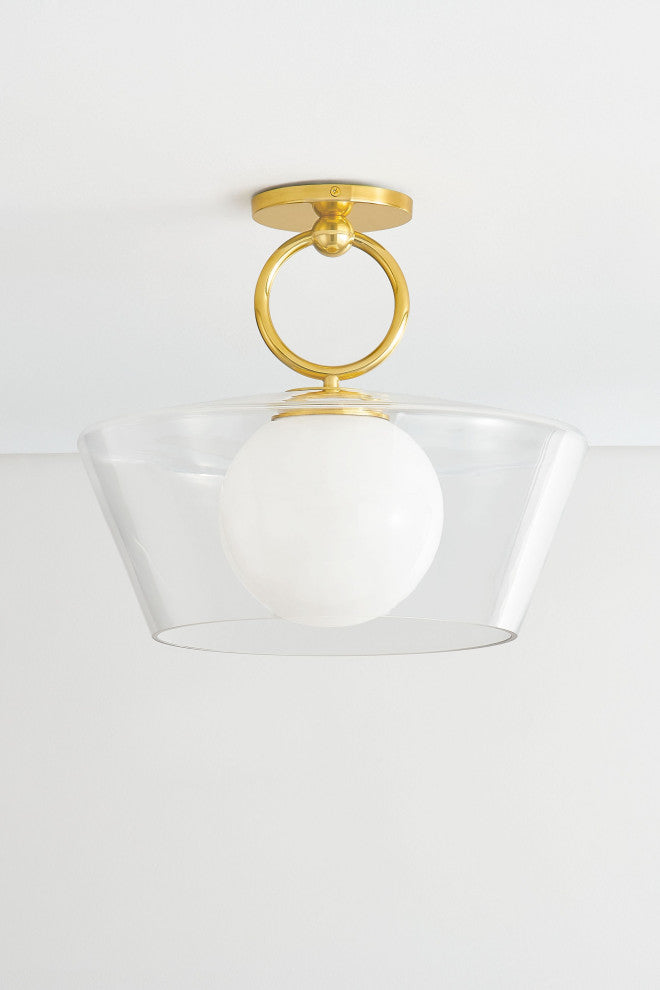 Elmsford 16" Wide Aged Brass Pendant