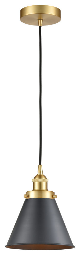 Innovations 616-1PH-SG-M13-BK-LED 1-Light Mini Pendant, Satin Gold