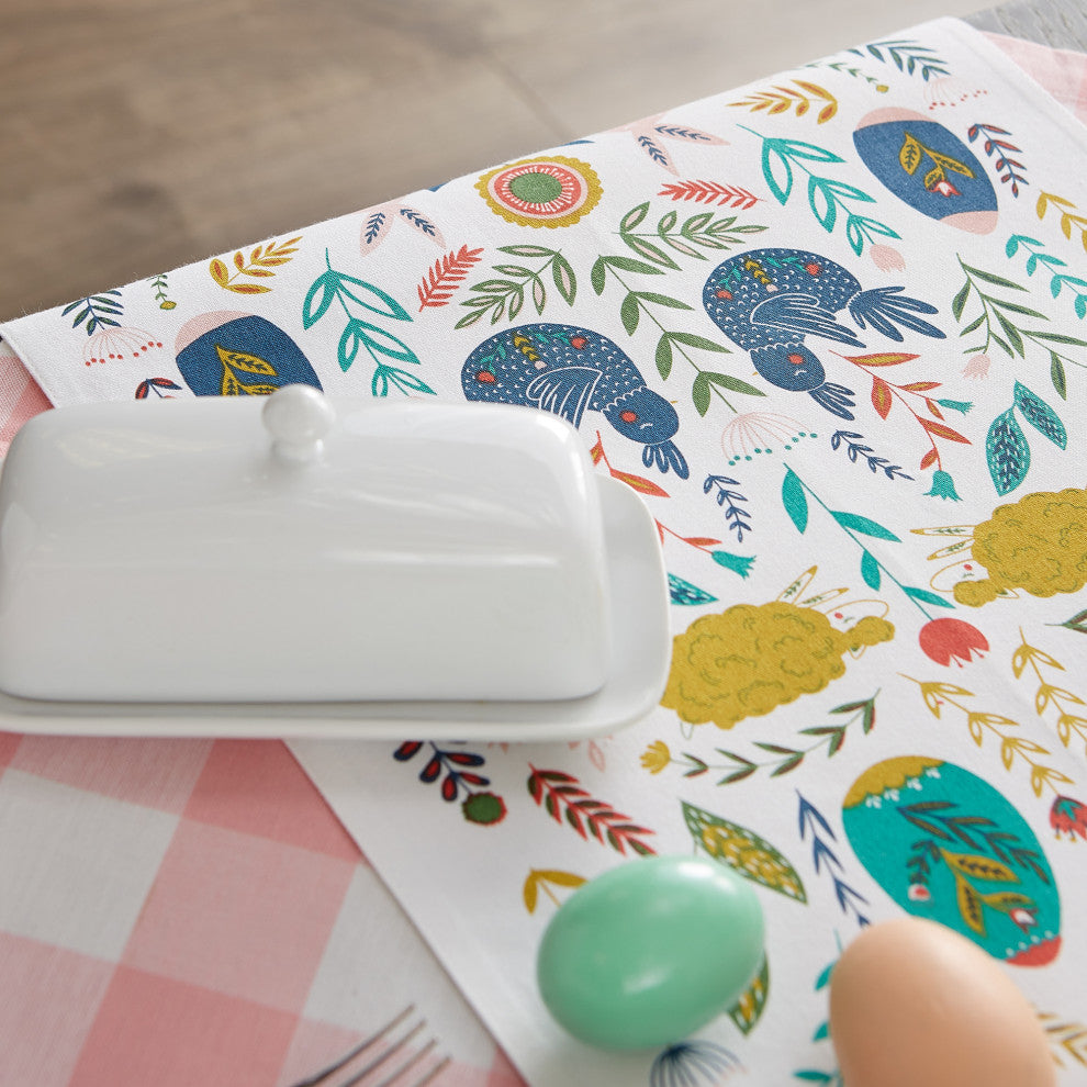 Easter Garden Embellished Table Runner 14X108