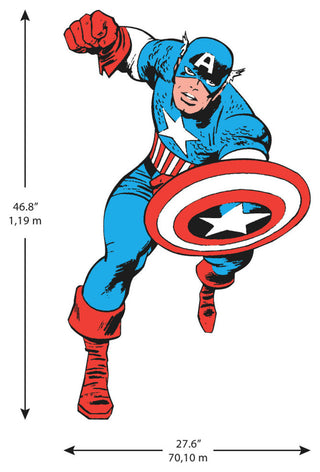 Marvel Classic Captain America Comic Peel and Stick Giant Wall Decal
