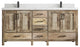 Malibu Mango 72 Double Sink Bath Vanity in Natural 2" Calacatta Laza