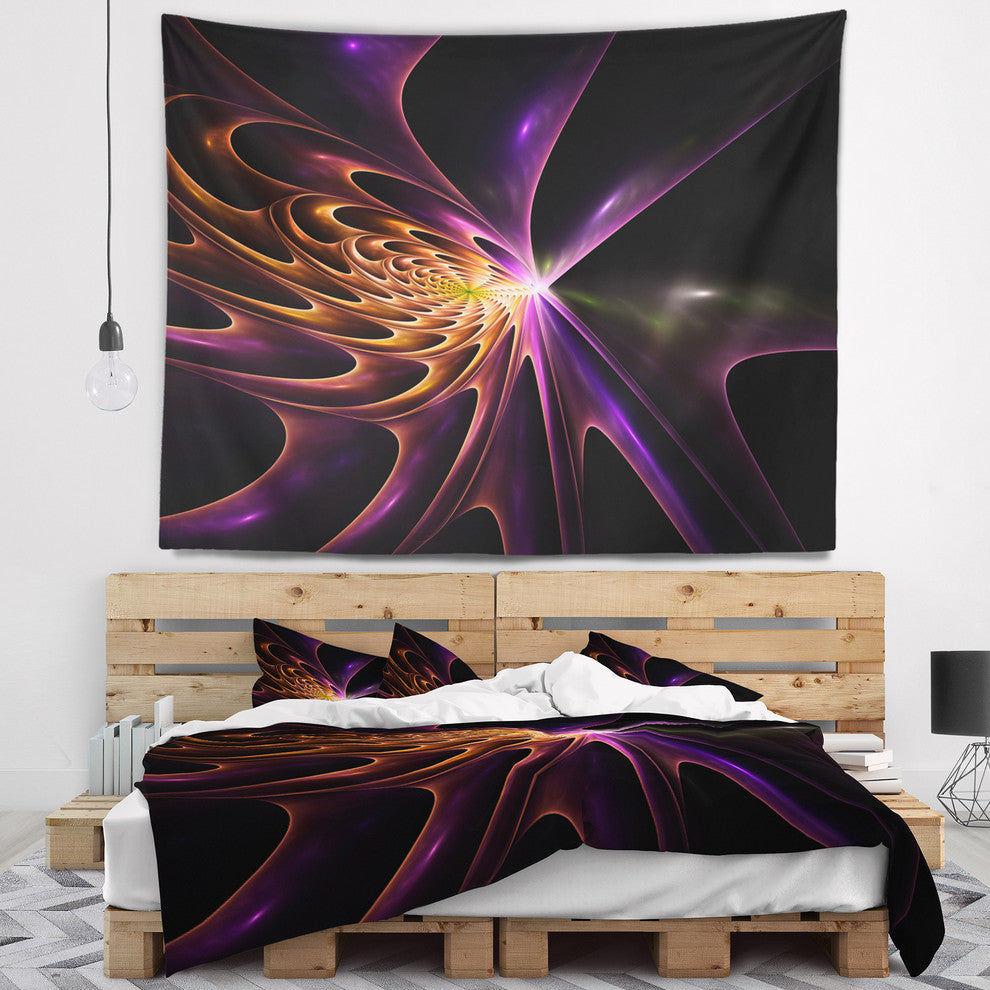 Fractal 3D Colored Bulgy Circles Abstract Wall Tapestry, 39"x32"