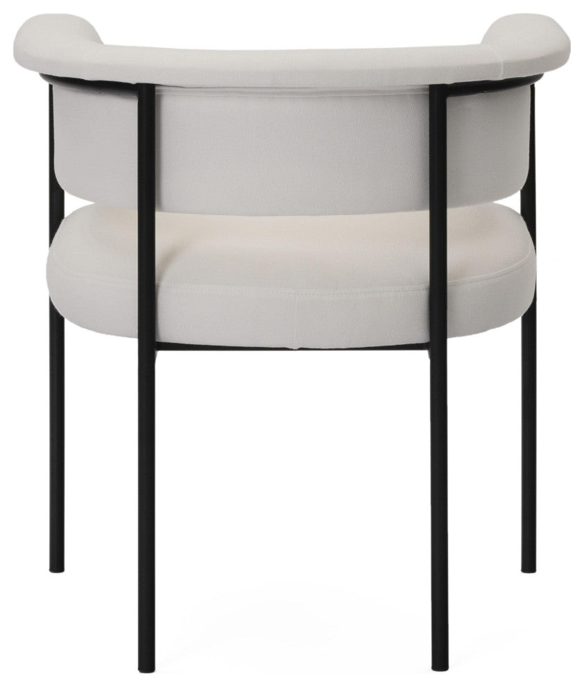 Taylor Performance Linen Dining Chair, Cream