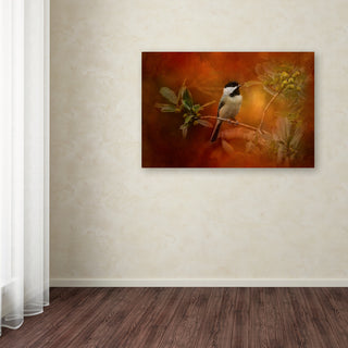 Jai Johnson 'Autumn Day Chickadee' Canvas Art, 24 x 16