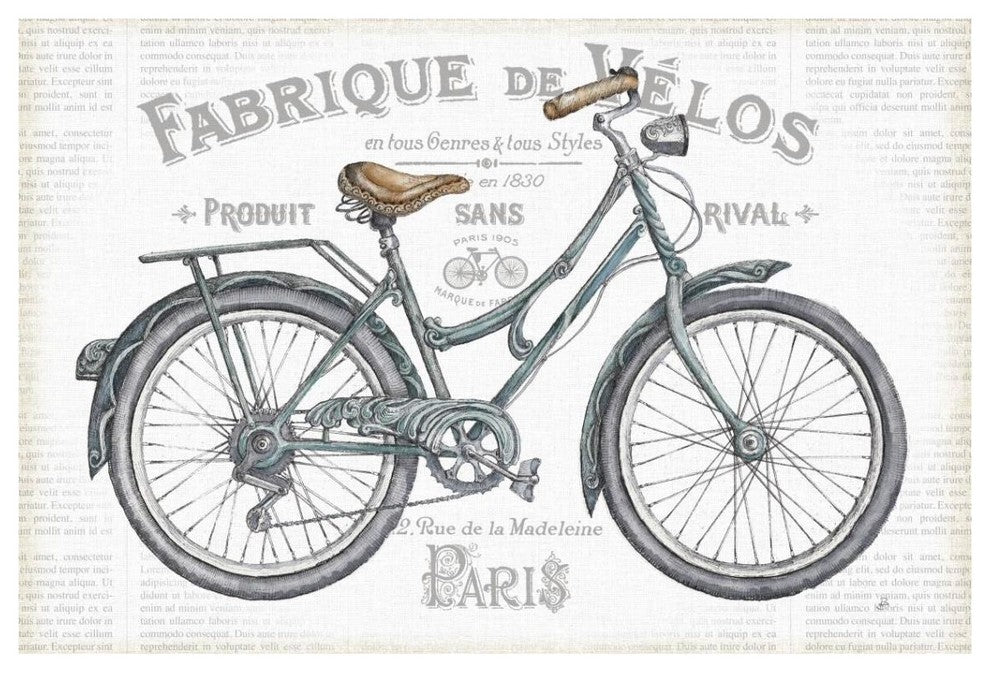 "Bicycles I" Digital Paper Print by Daphne Brissonnet, 38"x26"
