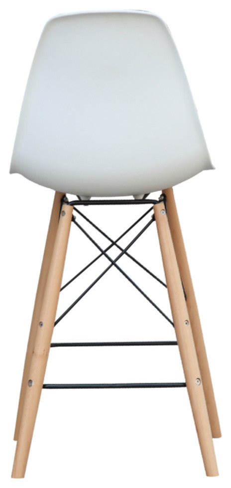Modern Classics Woodleg Counter Chair Square Base, White