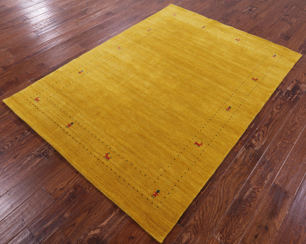 Persian Gabbeh Hand KNotted Wool Rug 5' 0" X 7' 0" - Q15156