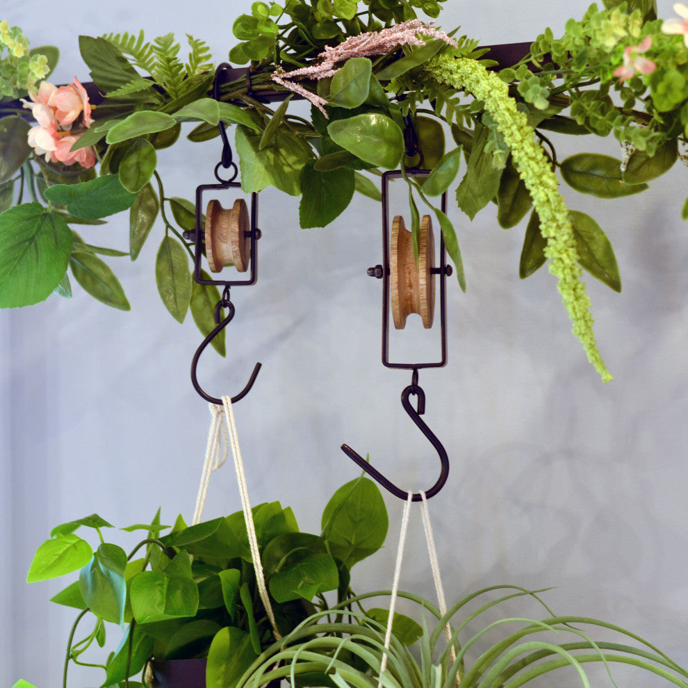 2 Piece Retro Rustic Hay Pulley Hook