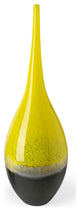 21" Lovely Yellow and Gray Handblown Spunglass Vase