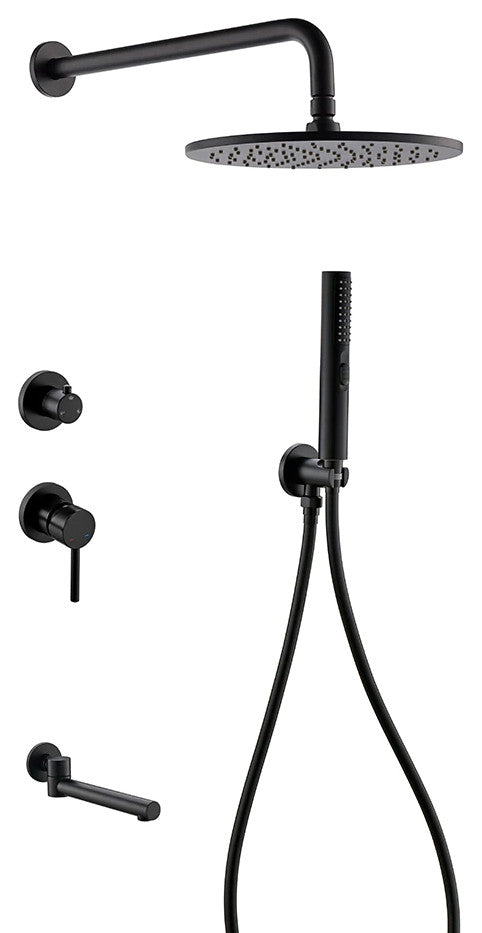 Wasser™ Solid Brass Shower Faucet With Bathtub Faucet