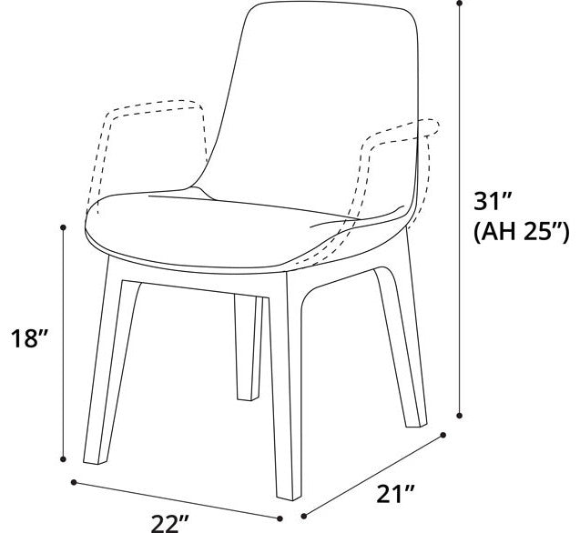 Mercer Dining Arm Chair, Gibraltar Fabric and Seared Ash