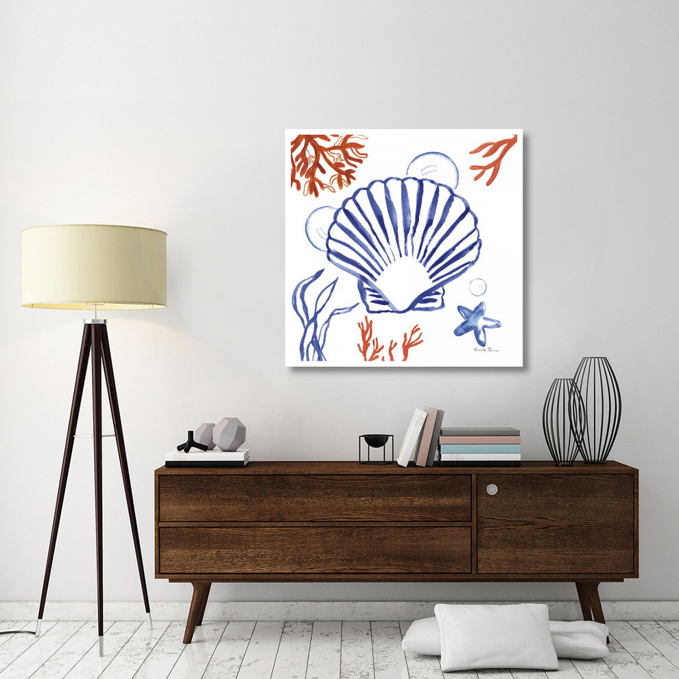 "Coastal Jewels III" Digital Paper Print by Farida Zaman, 42"x42"