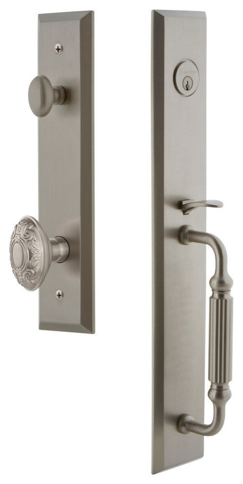 Fifth Avenue 1-Piece Dummy Handleset, F Grip and Grande Victorian Knob, 849526