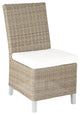 Palisades Dining Side Chair With Sunbrella Cushion, Palisades Gray, Canvas Tuscan