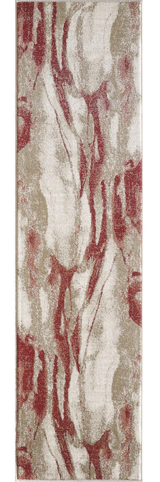 Avalon Wonder Watercolor Area Rug, Ivory/Brown, 2' X 7'7 Runner