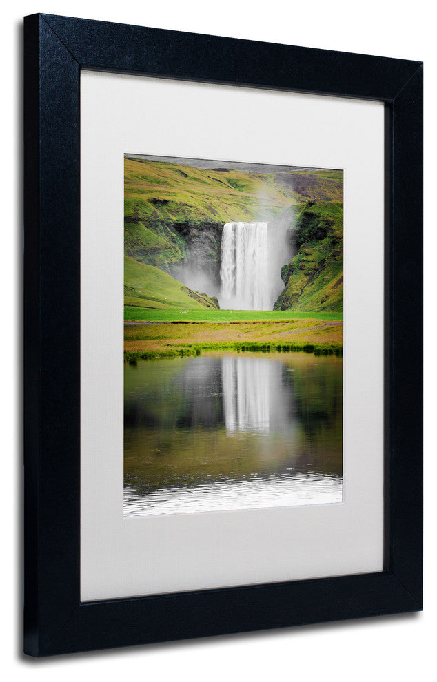 Philippe Sainte-Laudy 'The Reflection of Skogafoss' Matted Framed Art