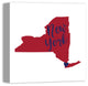 Red and Blue New York Pride 16x16 Canvas Wall Art