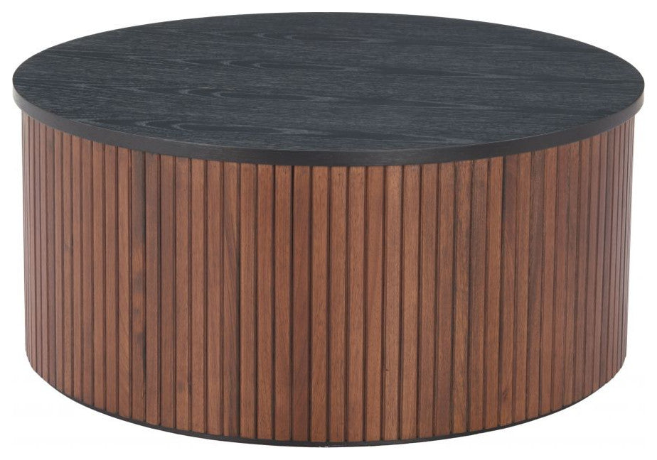 Nejaus Black And Walnut Coffee Table
