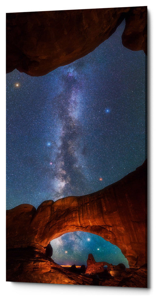 Epic Graffiti "Heavens Above Turret" by Darren White, Giclee Canvas Art, 30"x60"