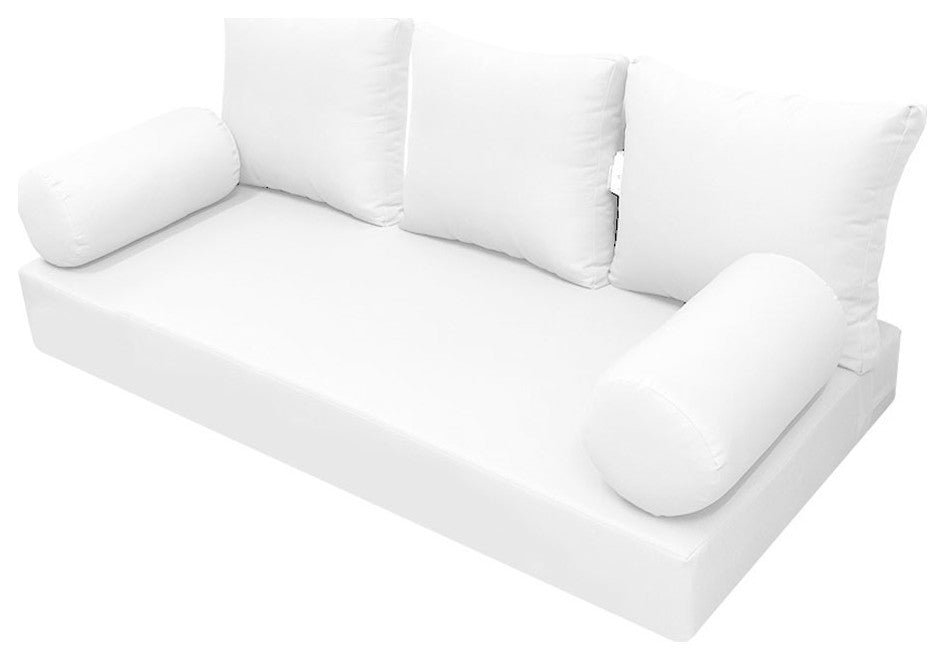 S3 Queen Size 6PC Knife Edge Daybed Mattress Cushion Bolster Complete Set AD106