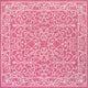 Charleston Filigree Textured Weave Indoor/Outdoor, Fuchsia/Light Gray, 5' Square