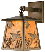 7 Wide Ducks in Flight Hanging Wall Sconce