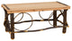 Hickory Log Slat Top Coffee Table, Hickory & Oak