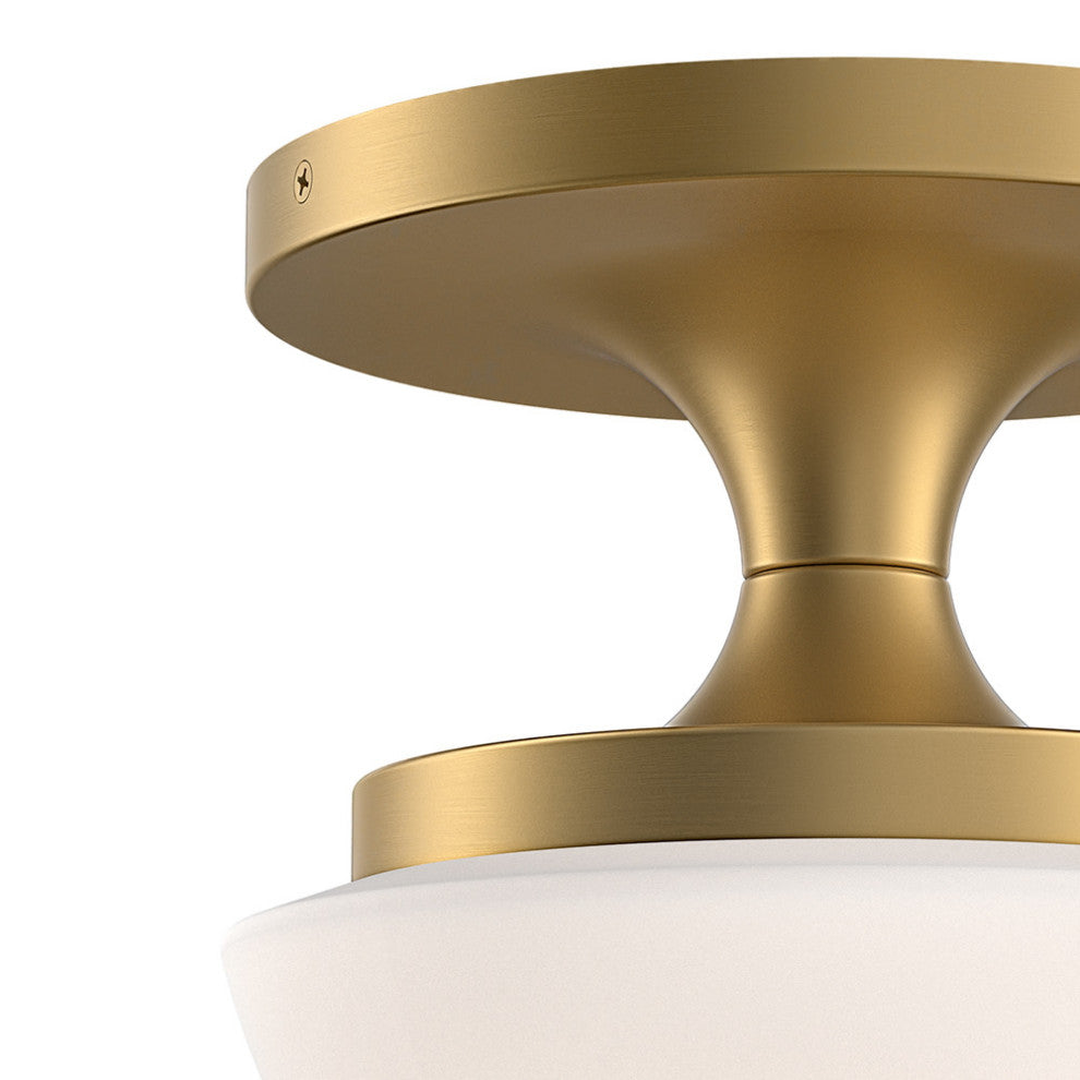 Hinkley Knox Extra Small Semi-Flush Mount, Lacquered Brass