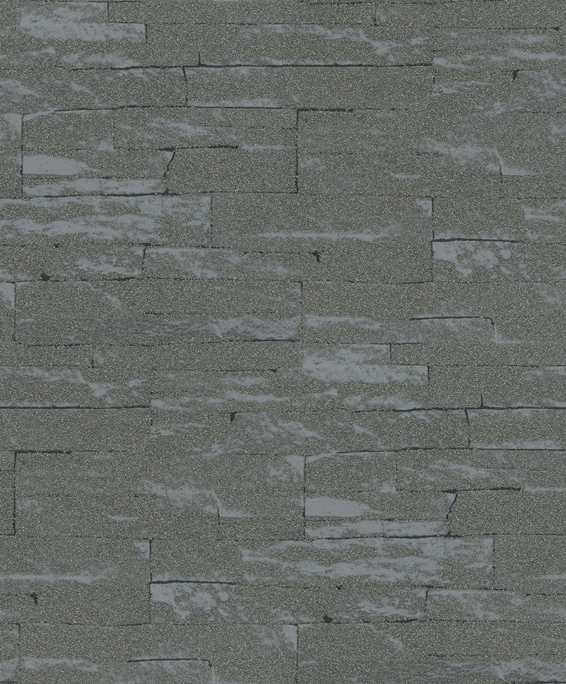 Faux Textured Wallpaper Featuring Stone Tiles Wall, 58416